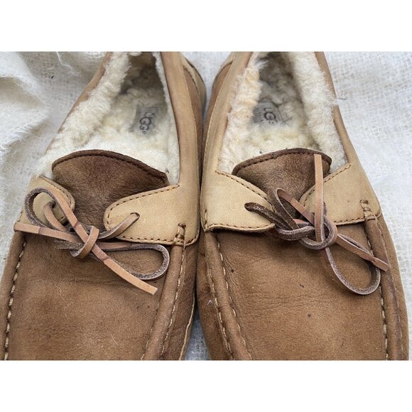 UGG Slippers  Men’s Size 11  5102 Moc Slip On Tan Rubber Soles main image 14